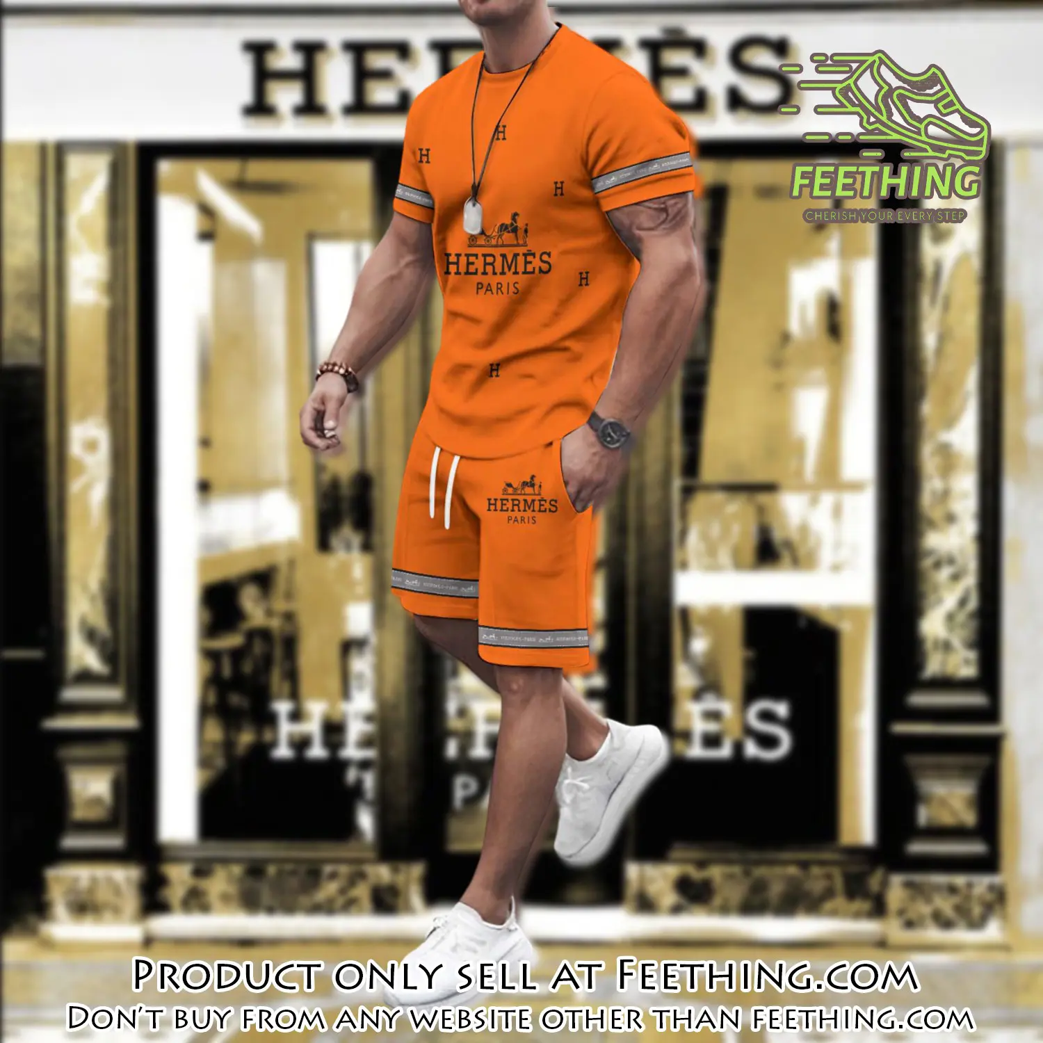 Hermes combo unisex tshirt & short limited luxury outfit cts1107 ft4804119
